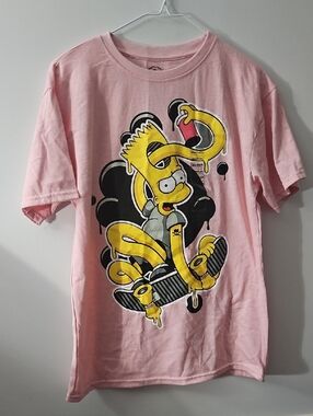 Pink Bart Simpson Graphic Tee